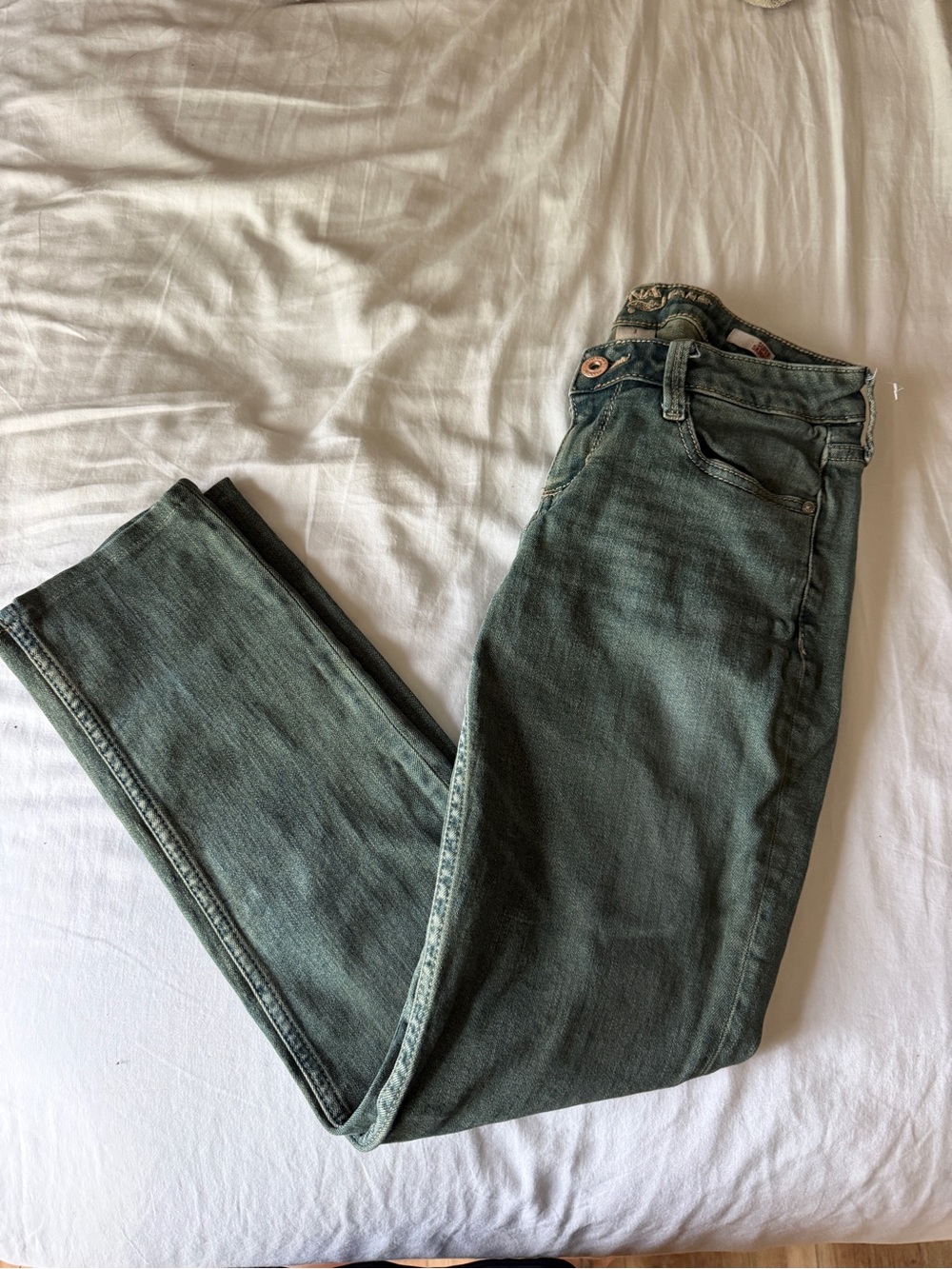 Women’s Arizona Super Skinny Off Green Jeans